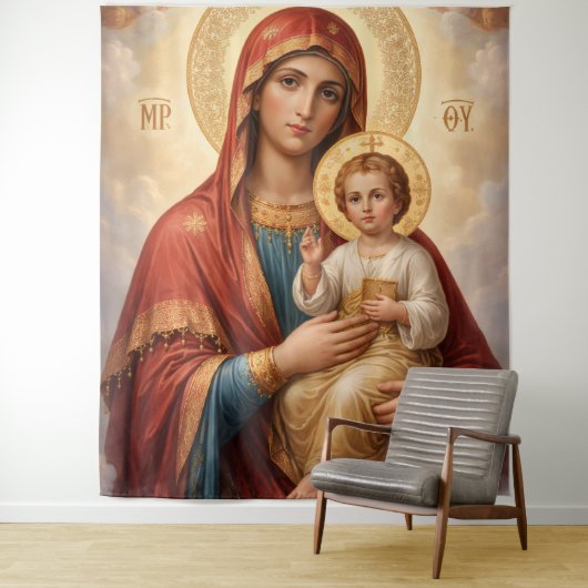 Heilige Mutter Gottes Göttliche Liebe & Schutz´10 タペストリー (インサイチュ)