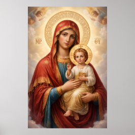 Heilige Mutter Gottes Göttliche Liebe & Schutz´10 ポスター