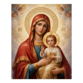 Heilige Mutter Gottes Göttliche Liebe & Schutz´10 ポスター