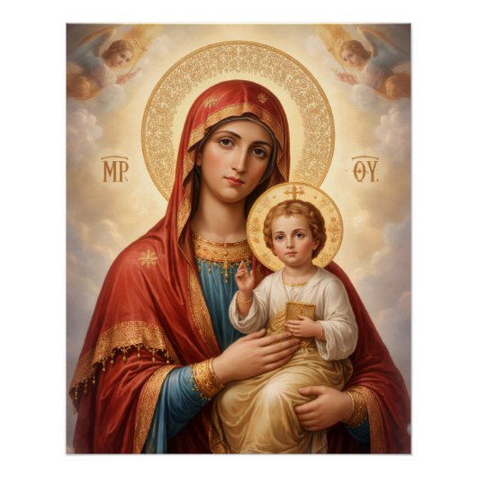 Heilige Mutter Gottes Göttliche Liebe & Schutz´10 ポスター (正面)