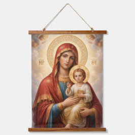 Heilige Mutter Gottes Göttliche Liebe & Schutz´10 吊り下げ型タペストリー