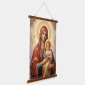 Heilige Mutter Gottes Göttliche Liebe & Schutz´10 吊り下げ型タペストリー (傾斜あり)