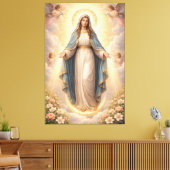 Heilige Mutter Gottes Göttliche Liebe & Schutz´11 キャンバスプリント (インサイチュ (リビング))