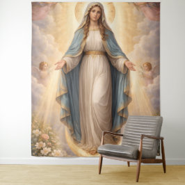 Heilige Mutter Gottes Göttliche Liebe & Schutz´11 タペストリー