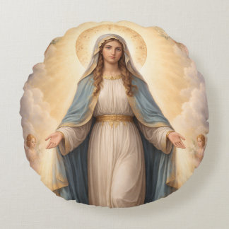 Heilige Mutter Gottes Göttliche Liebe & Schutz´11 ラウンドクッション