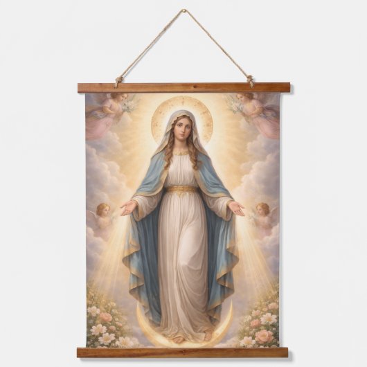 Heilige Mutter Gottes Göttliche Liebe & Schutz´11 吊り下げ型タペストリー (正面)