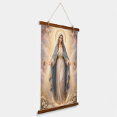 Heilige Mutter Gottes Göttliche Liebe & Schutz´11 吊り下げ型タペストリー (傾斜あり)