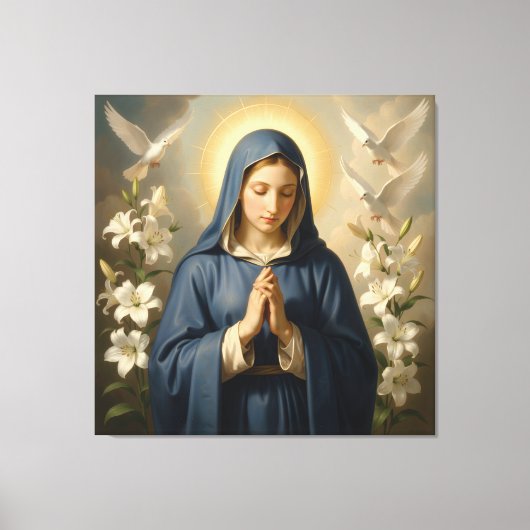 Heilige Mutter Gottes – Göttliche Liebe & Schutz´7 キャンバスプリント (正面)