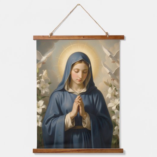 Heilige Mutter Gottes – Göttliche Liebe & Schutz´7 吊り下げ型タペストリー (正面)