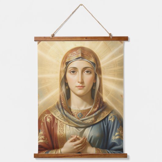 Heilige Mutter Gottes – Göttliche Liebe & Schutz´8 吊り下げ型タペストリー (正面)