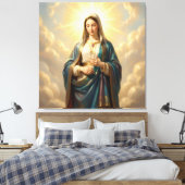 Heilige Mutter Gottes – Göttliche Liebe & Schutz´9 キャンバスプリント (インサイチュ (寝室))