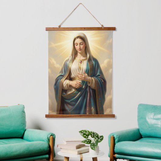 Heilige Mutter Gottes – Göttliche Liebe & Schutz´9 吊り下げ型タペストリー (リビング)