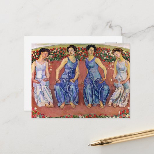 Heilige Stunde by Ferdinand Hodler ポストカード (正面/裏面インサイチュ)