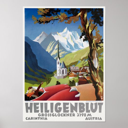 Heiligenblut Austria Vintageポスター ポスター (正面)