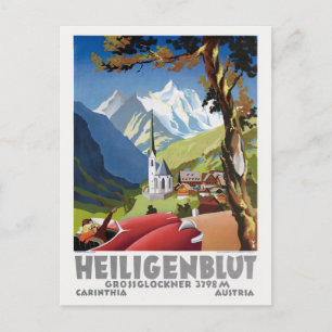 Heiligenblut Austria Vintageポスター ポストカード