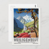 Heiligenblut Austria Vintageポスター ポストカード (正面/裏面)