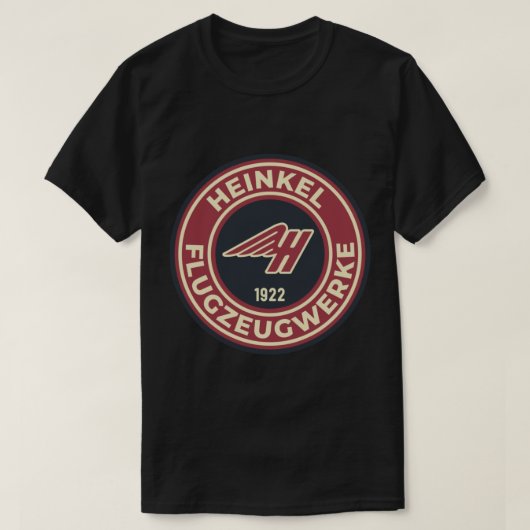 Heinkel Flugzeugwerke – ラウンドロゴシール1.png Tシャツ (デザイン正面)
