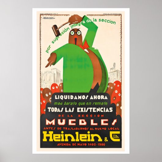 Heinlein & Cia Vintage Advertising Poster by ポスター (正面)