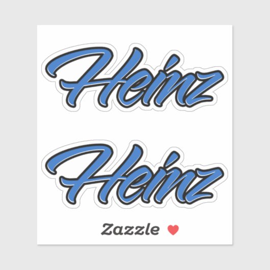 Heinz Name blue Aufkleber Sticker Stickerset シール (シート)