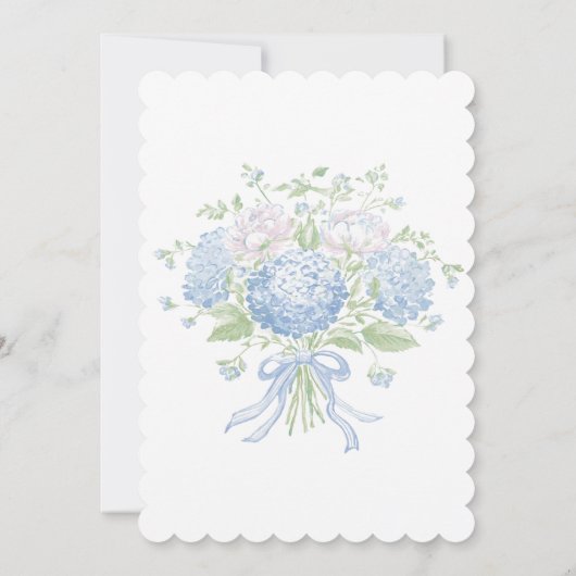 Heirloom Hydrangea Bridal Shower Invitation 招待状 (裏面)