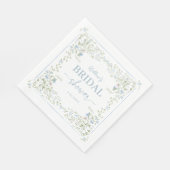 Heirloom Hydrangea Bridal Shower Napkins スタンダードランチョンナプキン (角)