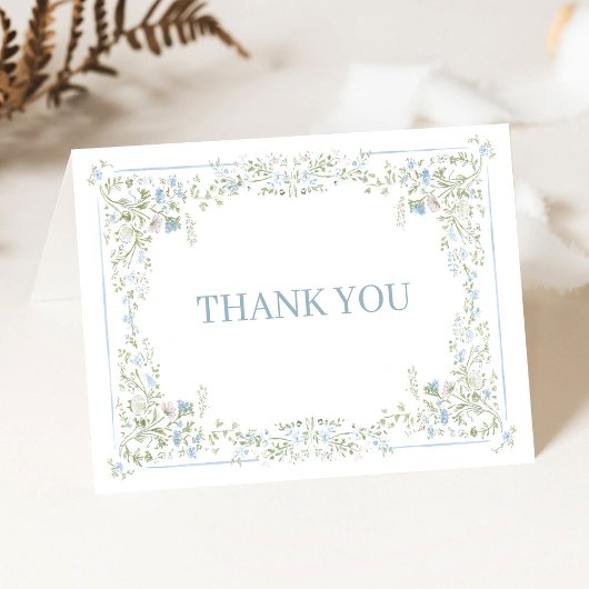 Heirloom Hydrangea Bridal Shower Thank You cards 招待状
