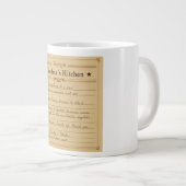 Heirloom Recipe Card Custom Scanned Handwritten Fa ジャンボコーヒーマグカップ (正面右)