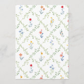 Heirloom Rose and Stork Baby Shower  メニュー (裏面)