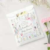 Heirloom Rose Bow and Stork Baby Shower  フェイバーバッグ (封をした状態)