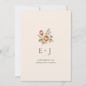 Heirloom Rose Garden Vintage Botanical セーブザデート (裏面)