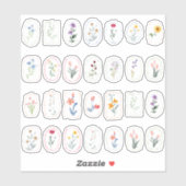 Heirloom Rose Ribbon and Stork Baby Shower  シール (シート)