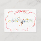 Heirloom Rose Ribbon and Stork Diaper Raffle  エンクロージャーカード (裏面)