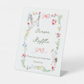 Heirloom Rose & Ribbon Stork Diaper Raffle 台座サイン (正面)