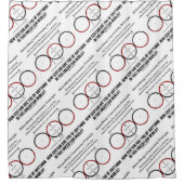 Heisenbergの不確定性原理の物理学のユーモア シャワーカーテン (正面)