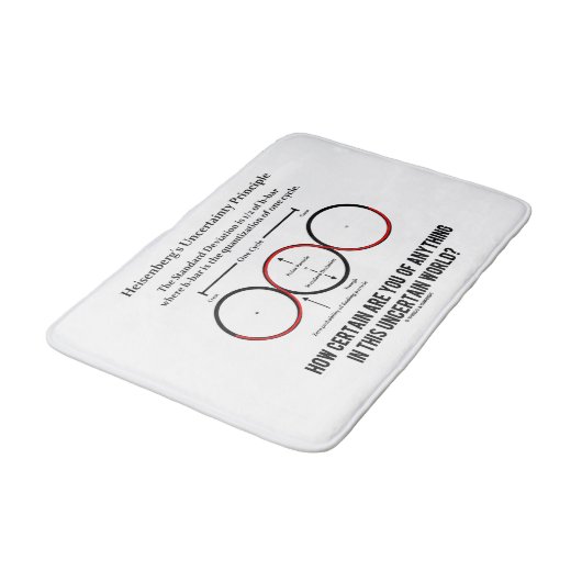 Heisenbergの不確定性原理の物理学のユーモア バスマット (アングル)