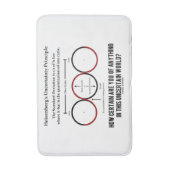 Heisenbergの不確定性原理の物理学のユーモア バスマット (正面縦)