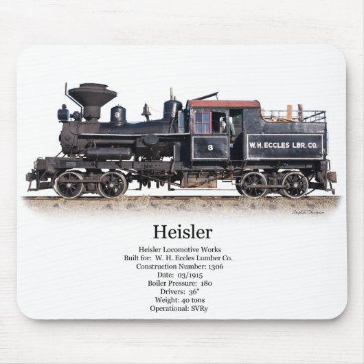 Heislerの記録機関車 マウスパッド (正面)