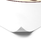 Heiße Schokolade - Süßer Waschbär mit Donut ポスター (角)