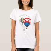 Heissluftballon Abbildung mit Inschrift Tシャツ (正面)