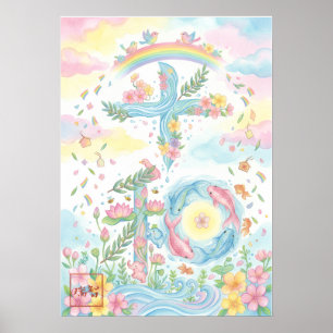 Heiwa: Elegant Calligraphy "Peace" Art260010018 ポスター