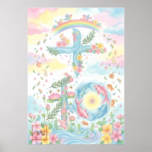 Heiwa: Elegant Calligraphy "Peace" Art260010018 ポスター (正面)