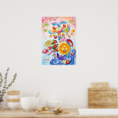 Heiwa: Elegant Calligraphy "Peace" Art260010118 ポスター (キッチン)
