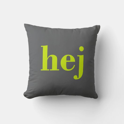 Hej - スウェーデンの挨拶 クッション (正面)
