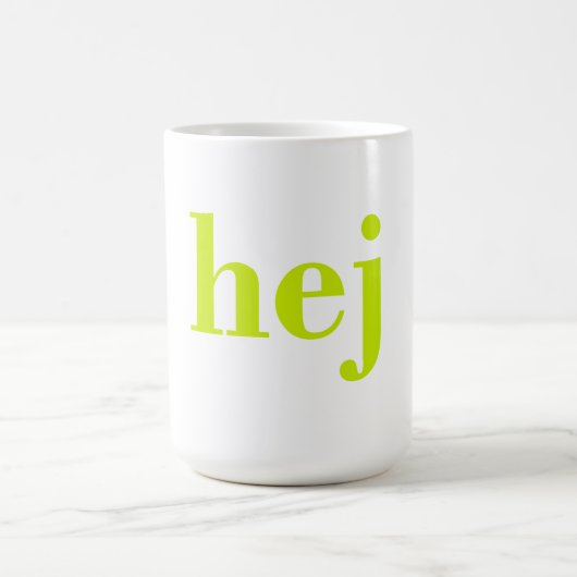 Hej - スウェーデンの挨拶 コーヒーマグカップ (中央)