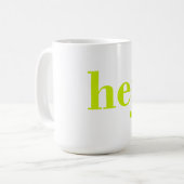 Hej - スウェーデンの挨拶 コーヒーマグカップ (正面左)