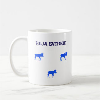 Heja Sverige anpassningsbar mugg med tre älgar コーヒーマグカップ