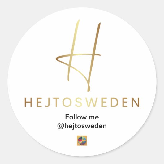Hejtosweden Aufkleber ラウンドシール (正面)
