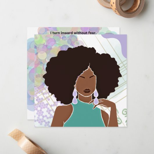 Held Here ノートカード (正面/裏面インサイチュ)