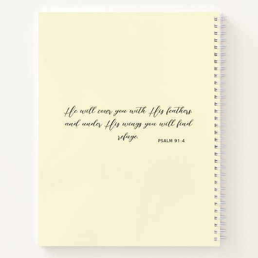 Held in His Arms Scripture personalized  ノートブック (裏面)