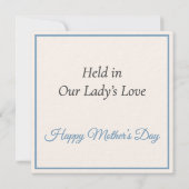 Held in Love - Mother’s Day Card - Catholic - Mary シーズンカード (裏面)